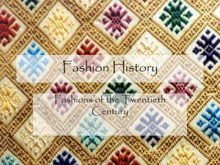 Fashion History