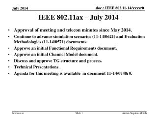 IEEE 802.11ax – July 2014