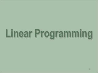 Linear Programming