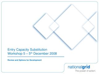 Entry Capacity Substitution Workshop 5 – 5 th December 2008