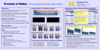 Proximity to Mother : Cross-sectional and Life-course Aspects
