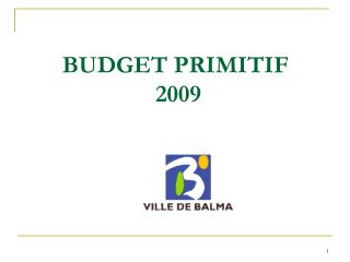 BUDGET PRIMITIF 2009