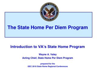 The State Home Per Diem Program