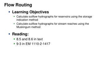 Flow Routing