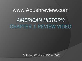 American History: Chapter 1 Review Video