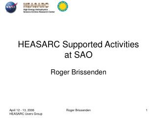 HEASARC Supported Activities at SAO