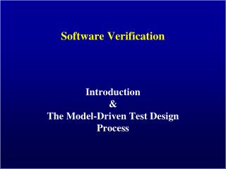 Software Verification