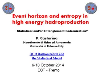 P. Castorina Dipartimento di Fisica ed Astronomia Universit à di Catania-Italy