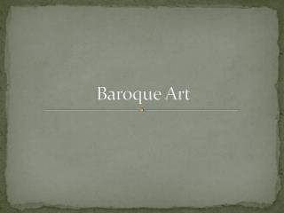 Baroque Art