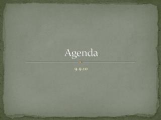 Agenda