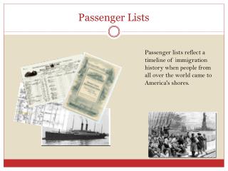 Passenger Lists