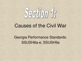 Causes of the Civil War