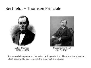 Berthelot – Thomsen Principle