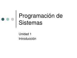 Programación de Sistemas