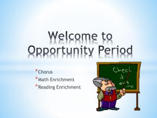 Welcome to Opportunity Period