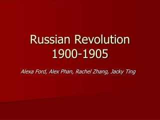 Russian Revolution 1900-1905
