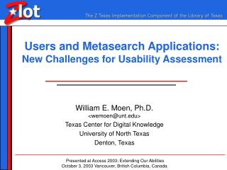 Users and Metasearch Applications: New Challenges for Usability Assessment