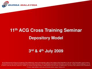 11 th ACG Cross Training Seminar