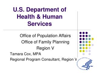 U.S. Department of Health &amp; Human Services