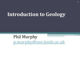 Introduction to Geology