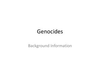 Genocides