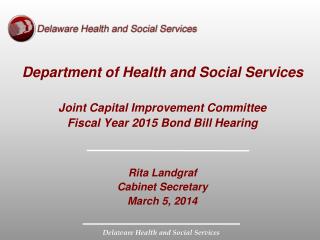 Department of Health and Social Services Joint Capital Improvement Committee