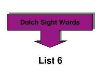 Dolch Sight Words