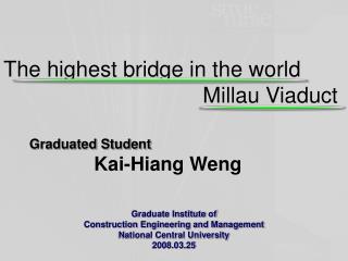 Graduated Student Kai- Hiang Weng