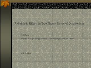 Relativistic Effects in Two Photon Decay of Quarkonium