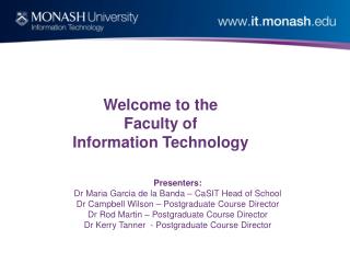Welcome to the Faculty of Information Technology