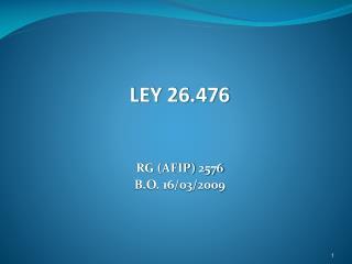 LEY 26.476