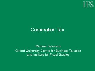 Corporation Tax