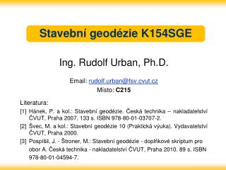 Stavební geodézie K154SGE