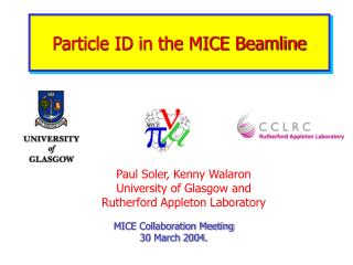 Particle ID in the MICE Beamline