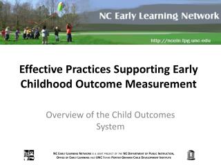 Effective Practices Supporting Early Childhood Outcome Measurement