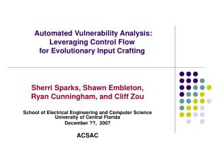 Automated Vulnerability Analysis: Leveraging Control Flow for Evolutionary Input Crafting