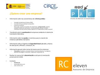 ¿Quiere crear una empresa?