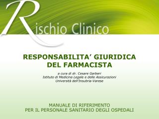 MANUALE DI RIFERIMENTO PER IL PERSONALE SANITARIO DEGLI OSPEDALI