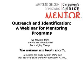 Outreach and Identification: A Webinar for Mentoring Programs