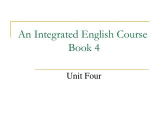 An Integrated English Course Book 4