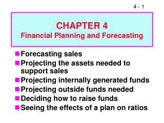 CHAPTER 4 Financial Planning and Forecasting