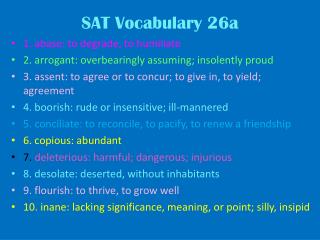 SAT Vocabulary 26a