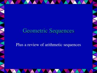 Geometric Sequences