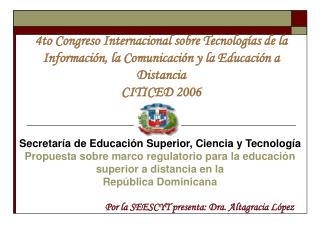 Secretaría de Educación Superior, Ciencia y Tecnología