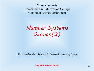 Number Systems Section(3)