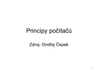 Principy počítačů