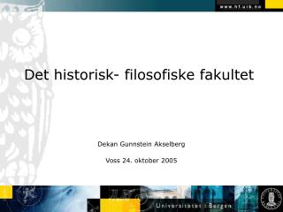 Det historisk- filosofiske fakultet