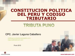 CONSTITUCION POLITICA DEL PERU Y CODIGO TRIBUTARIO