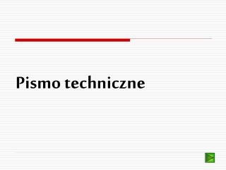 Pismo techniczne