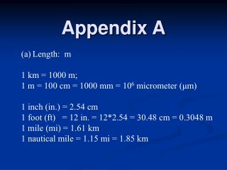 Appendix A